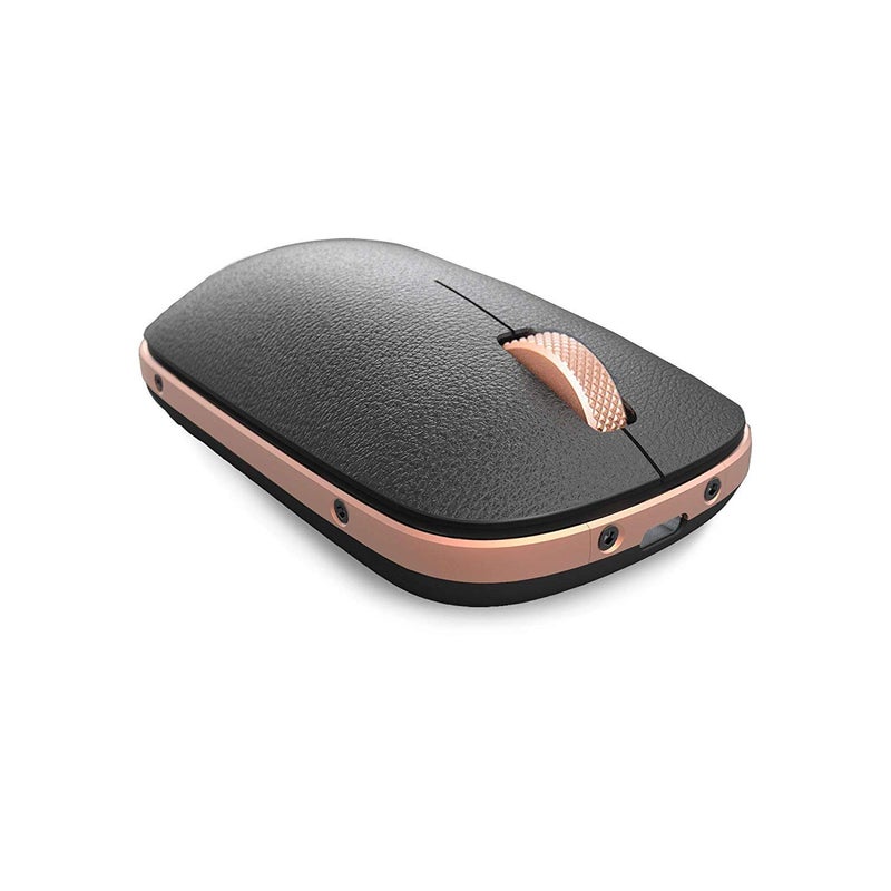 Azio Bluetooth RM-RCM-L-03 Retro Classic Mouse (Artisan), Black and Gold - Image 1